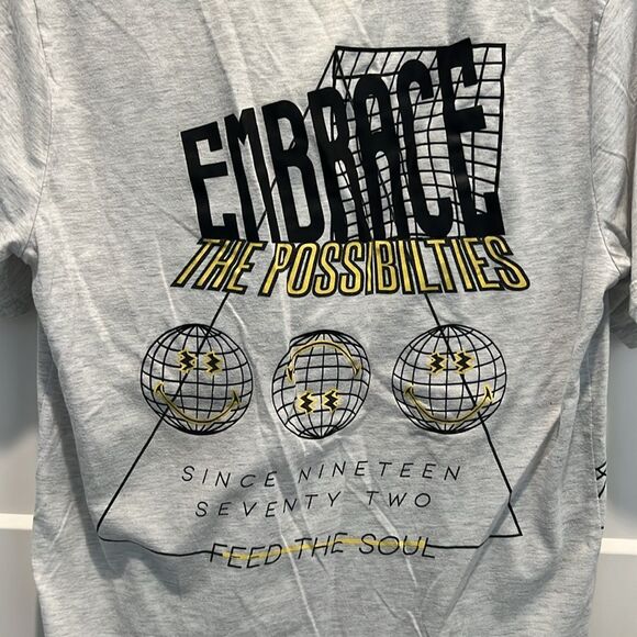 SMILEY WORLD EMBRACE THE POSSIBILITIES TEE T SHIRT Mens Medium,SMILEY FACE - Picture 5 of 7